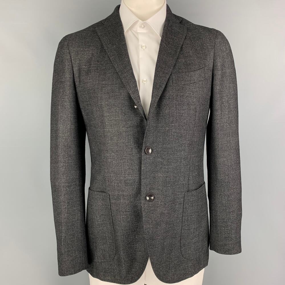 BOGLIOLI Size M Grey Charcoal Wool Blend Single Breasted Sport Coat
